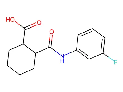 2-[(3-Fluorophenyl)carbamoyl]cyclohexane-1-carboxylic acid structure