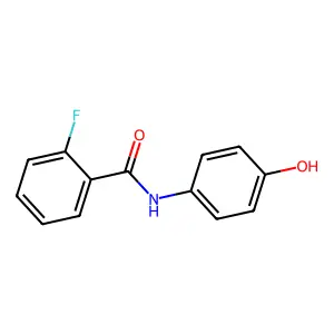 2-fluoro-N-(4-hydroxyphenyl)benzamide structure