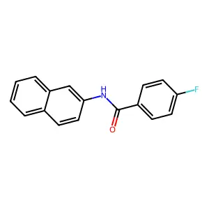 4-氟-N-2-萘基苯甲酰胺 structure