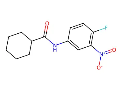 Cyclohexanecarboxamide, N-(4-fluoro-3-nitrophenyl)- structure