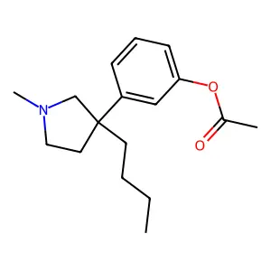 3-(3-Butyl-1-methylpyrrolidin-3-yl)phenyl acetate structure