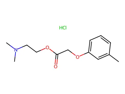 2-(Dimethylamino)ethyl 2-(3-methylphenoxy)acetate;hydrochloride structure