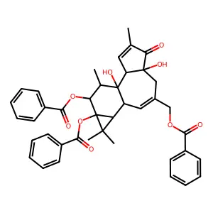Phorbol-12,20-tribenzoate structure