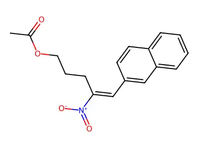 (5-Naphthalen-2-yl-4-nitropent-4-enyl) acetate structure