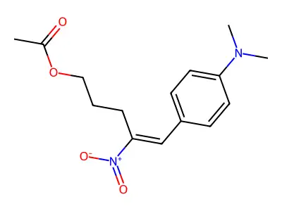 [(E)-5-[4-(dimethylamino)phenyl]-4-nitropent-4-enyl] acetate structure