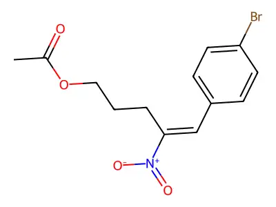 [5-(4-Bromophenyl)-4-nitropent-4-enyl] acetate structure