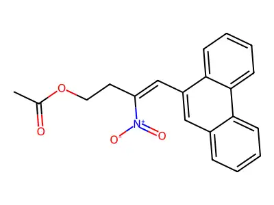 [(Z)-3-nitro-4-phenanthren-9-ylbut-3-enyl] acetate structure