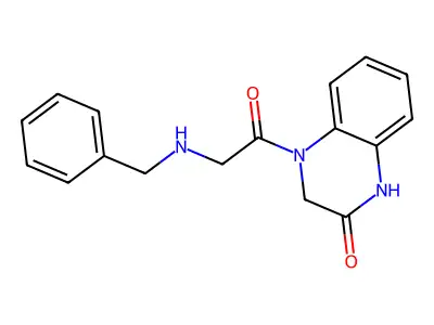 4-(2-Benzylaminoacetyl)-1,2,3,4-tetrahydroquinoxalin-2-one structure