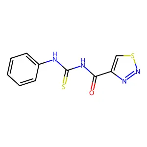 N-phenyl-N'-(1,2,3-thiadiazol-4-ylcarbonyl)thiourea structure