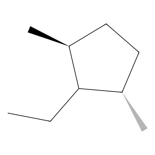 1-trans-3-Dimethyl-trans-2-ethylcyclopentane structure