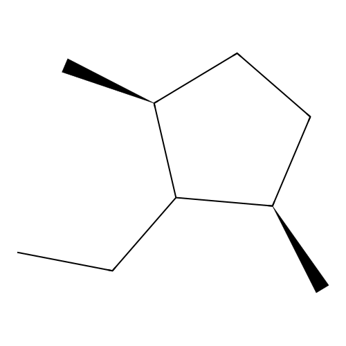 cis,trans,cis-2-Ethyl-1,3-dimethylcyclopentane structure