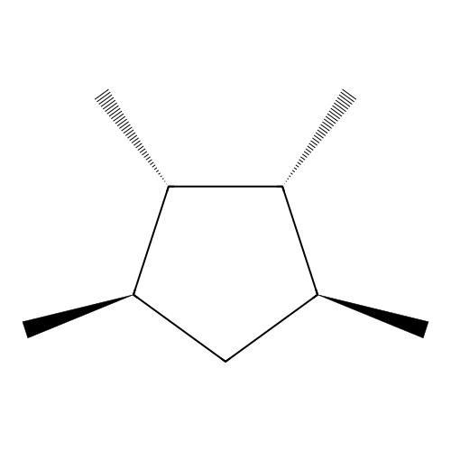 1-trans-2-trans-3-cis-4-Tetramethylcyclopentane structure