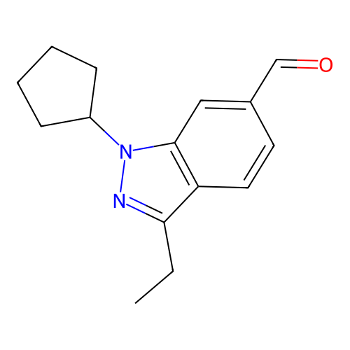 1-cyclopentyl-3-ethyl-1H-indazole-6-carboxaldehyde structure