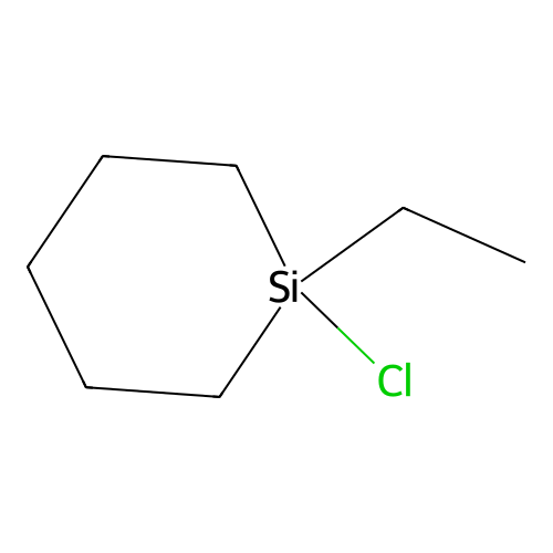 1-Chloro-1-ethyl-1-silacyclohexane structure