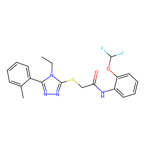 Acetamide, N-[2-(difluoromethoxy)phenyl]-2-[[4-ethyl-5-(2-methylphenyl)-4H-1,2,4-triazol-3-yl]thio]- structure