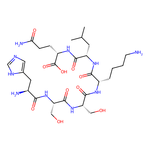 L-Glutamine, L-histidyl-L-seryl-L-seryl-L-lysyl-L-leucyl- structure