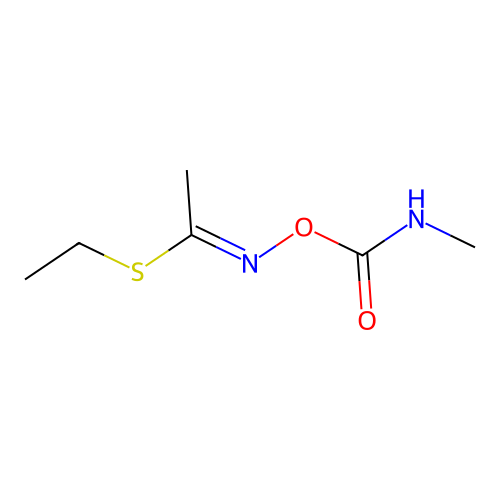Acetimidic acid, N-((methylcarbamoyl)oxy)thio-, ethyl ester structure