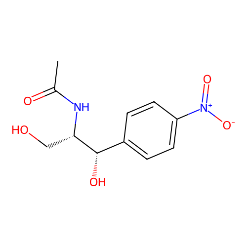 N-[(1S,2S)-2-Hydroxy-1-(hydroxymethyl)-2-(4-nitrophenyl)ethyl]acetamide structure