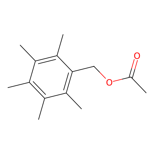 2,3,4,5,6-Pentamethylbenzyl acetate structure