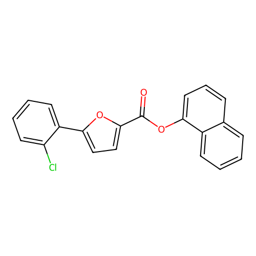 1-Naphthyl 5-(2-chlorophenyl)-2-furoate structure