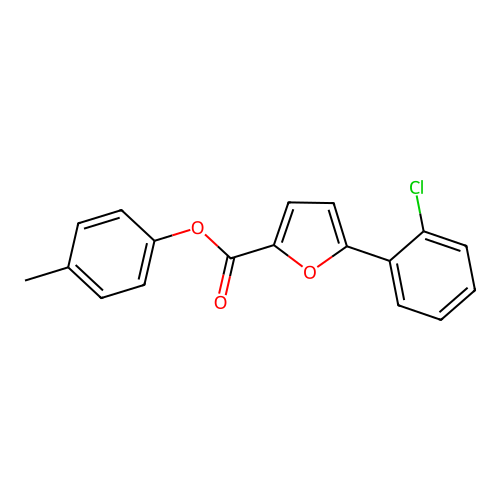 4-Methylphenyl 5-(2-chlorophenyl)-2-furoate structure