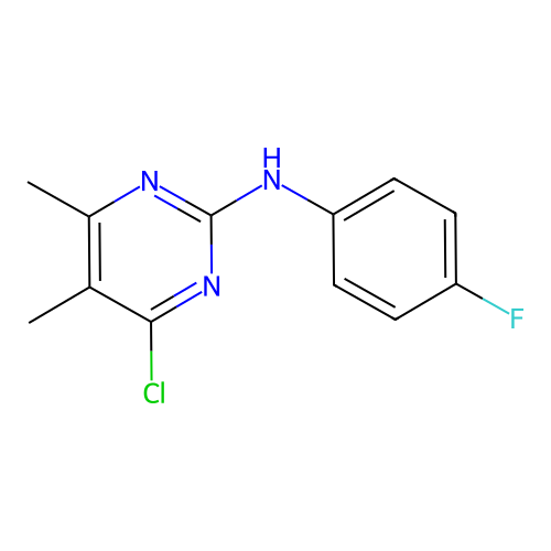 4-Chloro-N-(4-fluorophenyl)-5,6-dimethylpyrimidin-2-amine structure