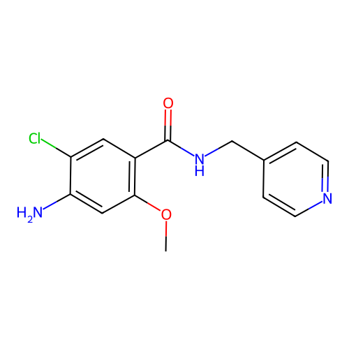 Benzamide, 4-amino-5-chloro-2-methoxy-N-(4-pyridinylmethyl)- structure