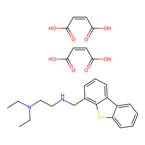 Ethylenediamine, N'-(4-dibenzothienylmethyl)-N,N-diethyl-, maleate (1:2) structure