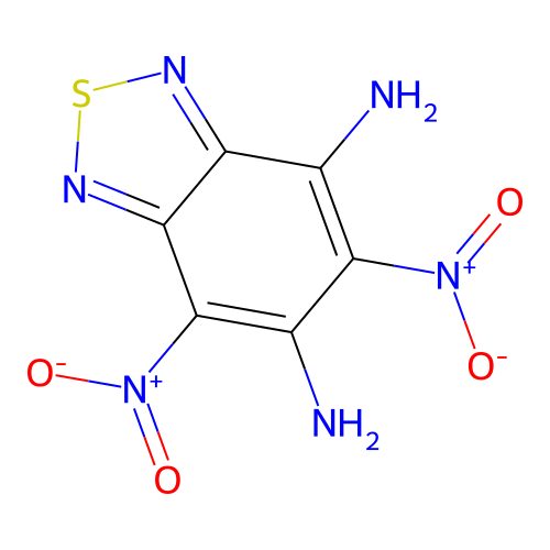 Dinitro-2,1,3-benzothiadiazole-4,6-diamine structure