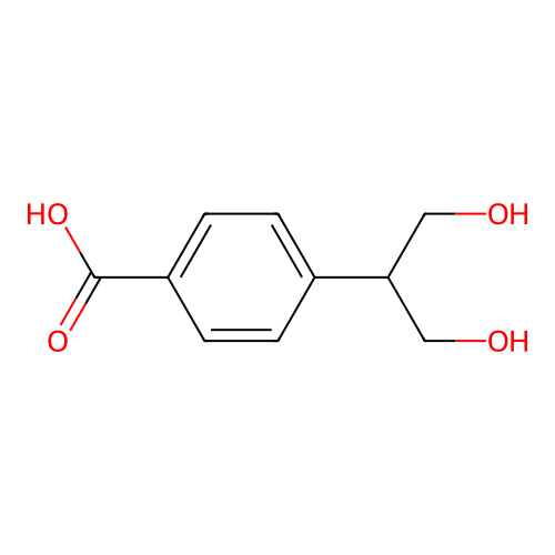 Benzoic acid, 4-[2-hydroxy-1-(hydroxymethyl)ethyl]- structure