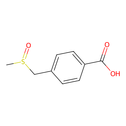 Benzoic acid, 4-[(methylsulfinyl)methyl]- structure
