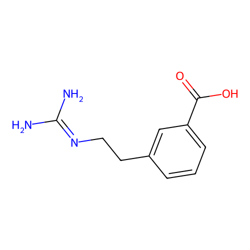 Benzoic acid, 3-[2-[(aminoiminomethyl)amino]ethyl]- structure