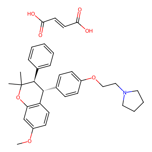 Levormeloxifene fumarate structure