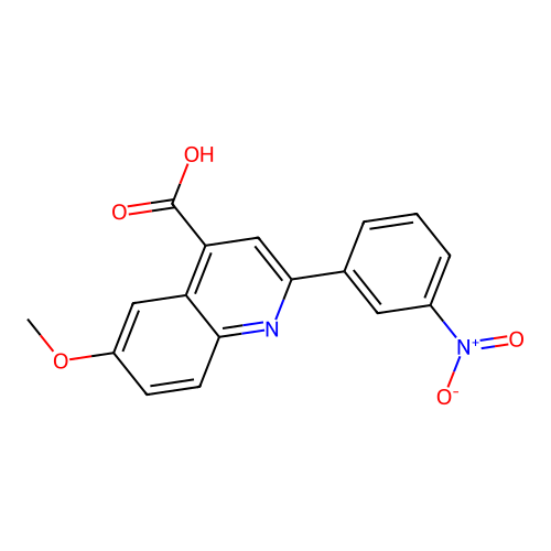 6-Methoxy-2-(3-nitrophenyl)-4-quinolinecarboxylic acid structure