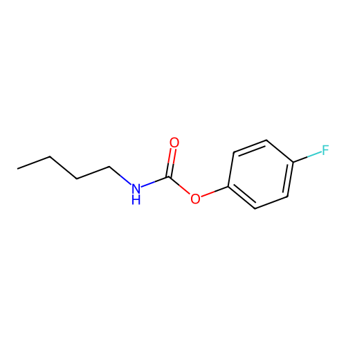 Butyl-carbamic acid 4-fluoro-phenyl ester structure