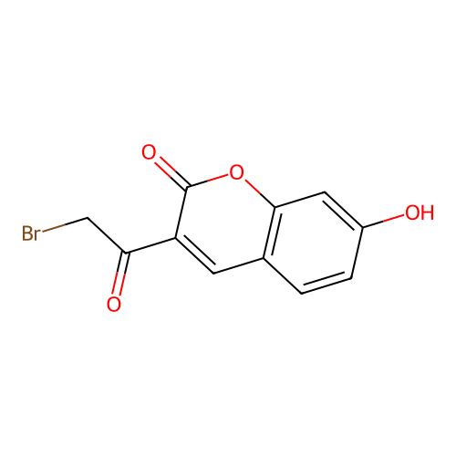 7-Hydroxy-3-(2-bromoacetyl) coumarin structure