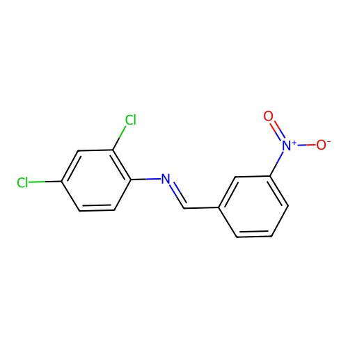 2,4-Dichloro-N-(3-nitrobenzylidene)-aniline structure