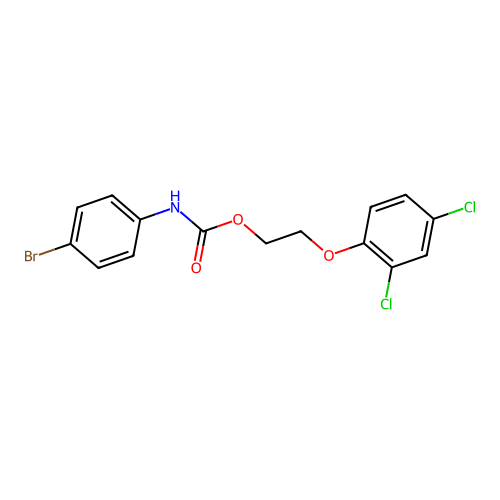2-(2,4-dichlorophenoxy)ethyl N-(4-bromophenyl)carbamate structure