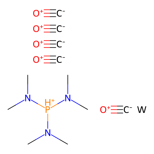 Tungsten, pentacarbonyl(hexamethylphosphorus triamide-P)- structure