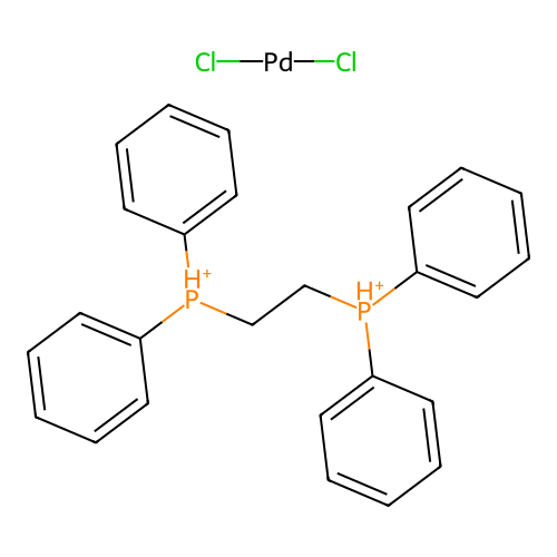 Palladium, dichloro[1,2-ethanediylbis[diphenylphosphine-kP]]-,(SP-4-2)- structure