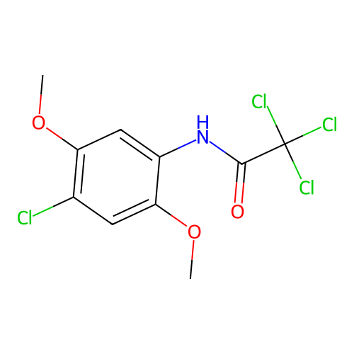 2,2,2-trichloro-N-(4-chloro-2,5-dimethoxyphenyl)acetamide structure