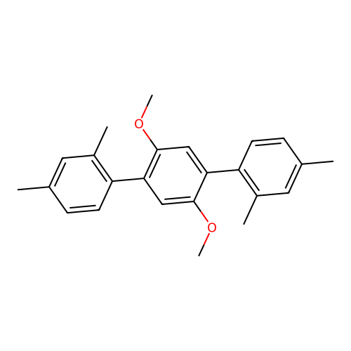 3',6'-Dimethoxy-2,4,4',6''-tetramethyl-p-terphenyl structure