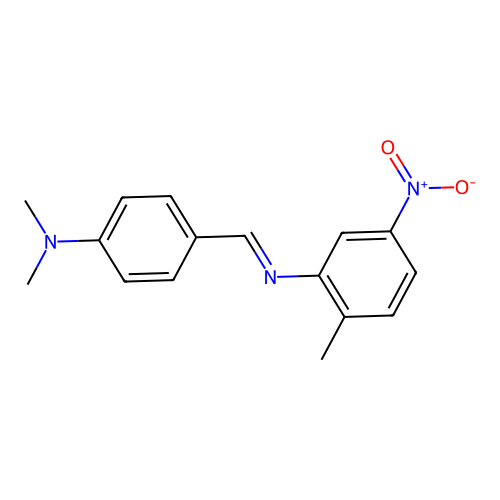 Toluene, 2-(4-dimethylaminobenzylidenamino)-4-nitro- structure