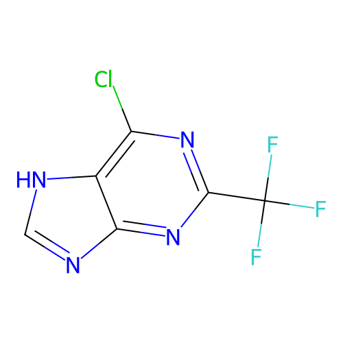 6-chloro-2-(trifluoromethyl)-3H-purine structure