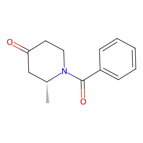 (2R)-1-benzoyl-2-methylpiperidin-4-one structure