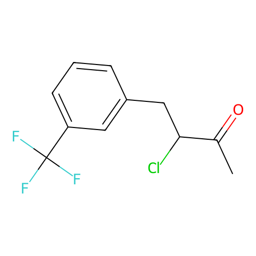 3-Chloro-4-(3-(trifluoromethyl)phenyl)butan-2-one structure