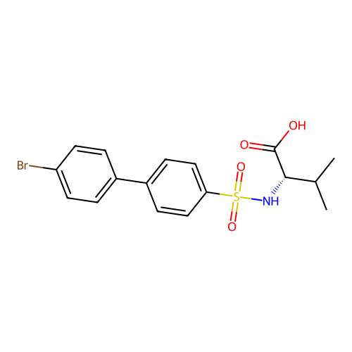(S)-2-(4'-Bromo-[1,1'-biphenyl]-4-ylsulfonamido)-3-methylbutanoic acid structure