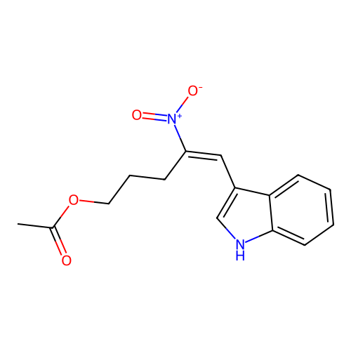 [(E)-5-(1H-indol-3-yl)-4-nitropent-4-enyl] acetate structure