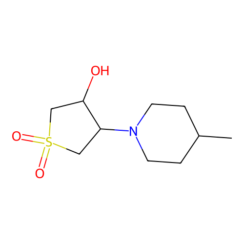 4-(4-Methyl-1-piperidinyl)tetrahydro-3-thiophenol 1,1-dioxide structure