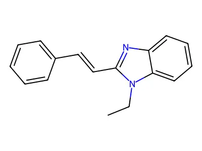1-ethyl-2-[(E)-2-phenylethenyl]benzimidazole structure